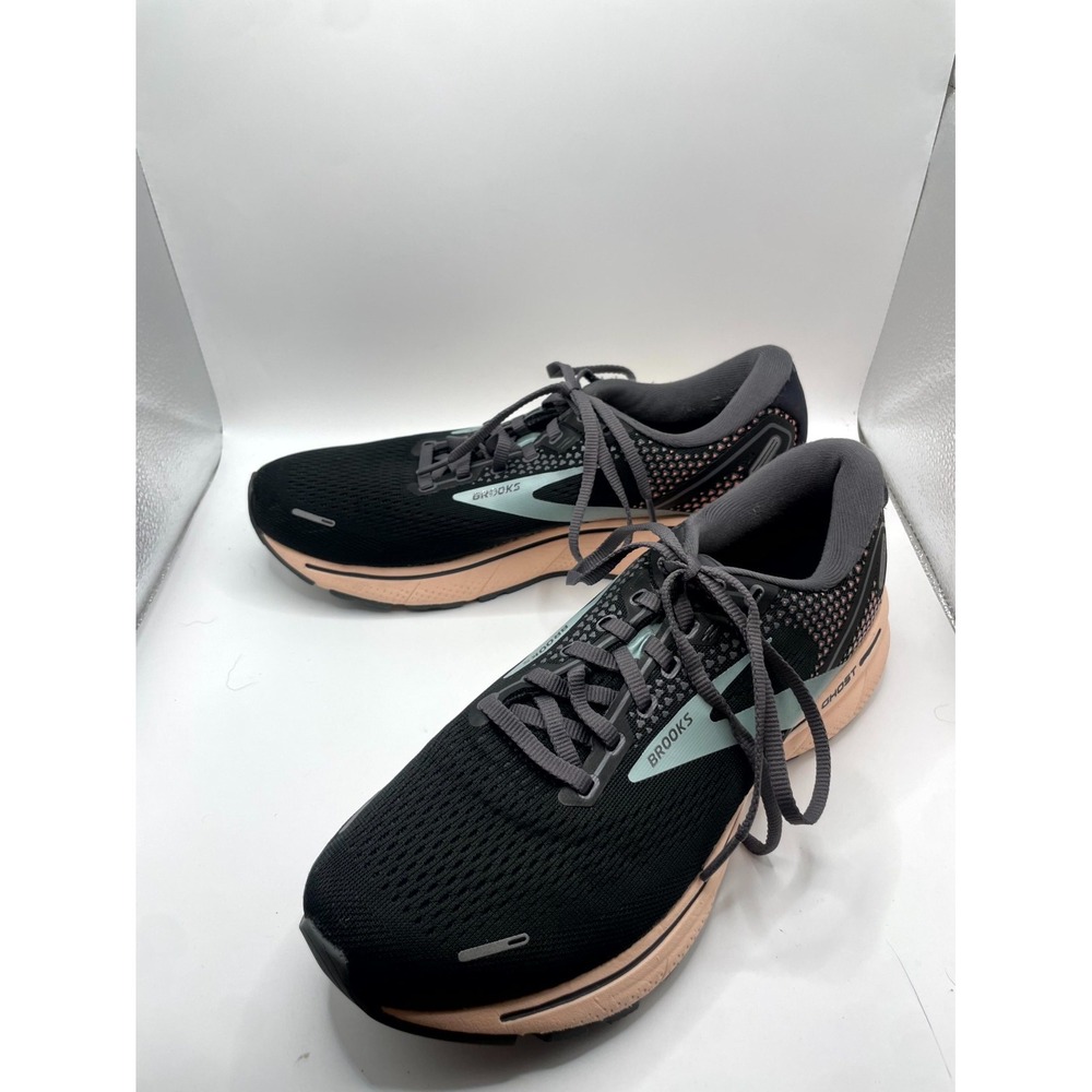 Brooks Ghost 14 1203561B026 Womens 10 B Sneakers Black Pearl Peach Running Shoes